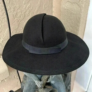 Black Wool Hat Doeskin Felt 100% Wool Made in USA